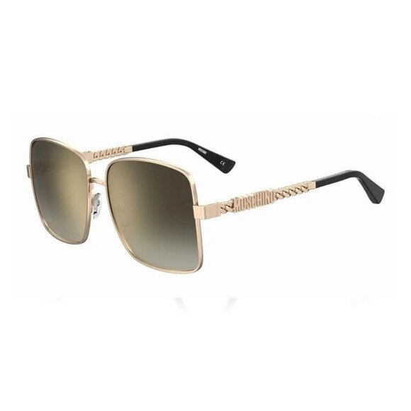 NEW MOSCHINO SUNGLASSES GOLD BROWN WOMEN EYEWEAR MOSCHINO MOS144/G/S 0000 JL